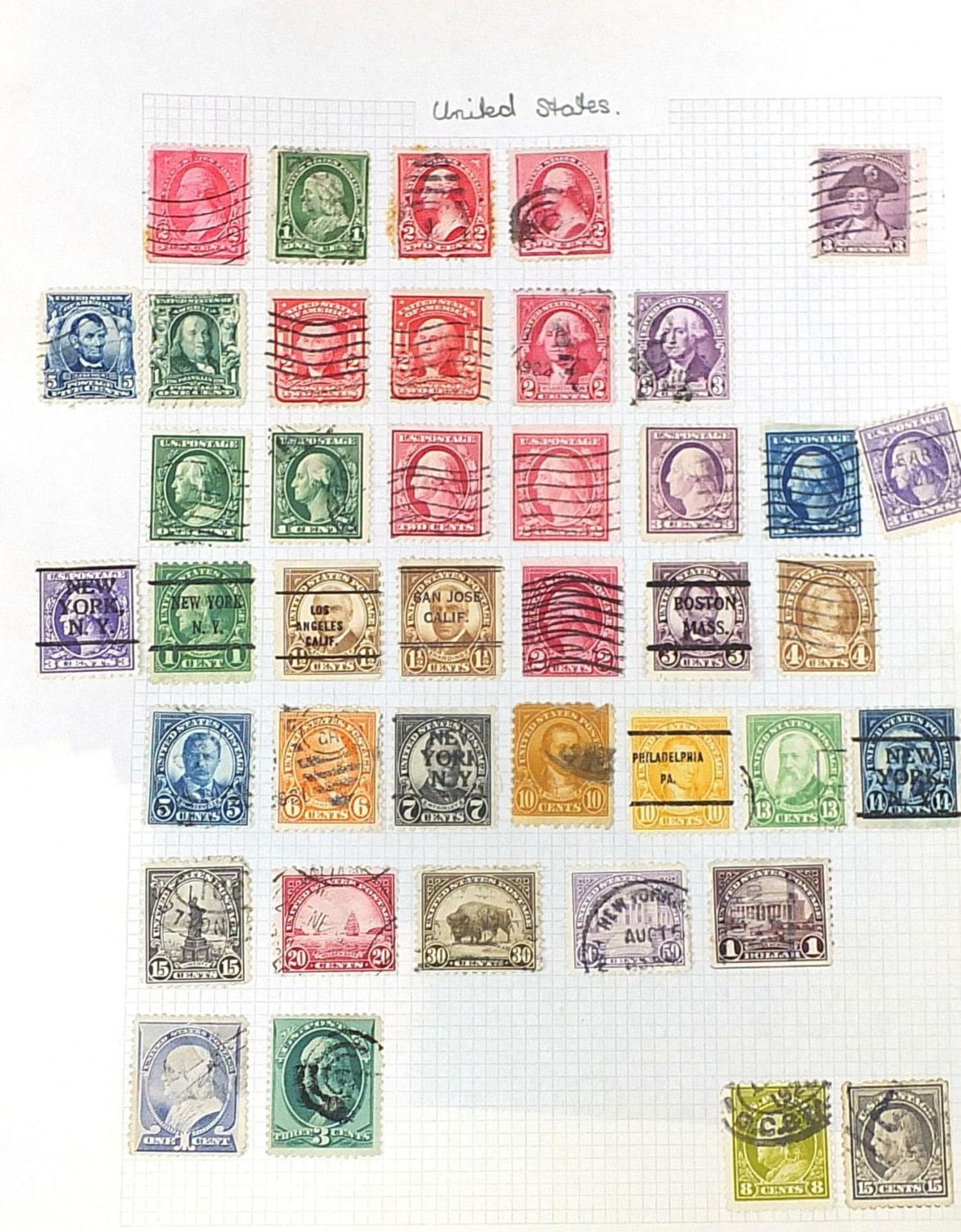 Collection of antique and later world stamps, including some loose and some arranged in albums - Image 8 of 9
