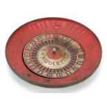 Vintage tinplate Big Fun roulette spinner, 22cm in diameter