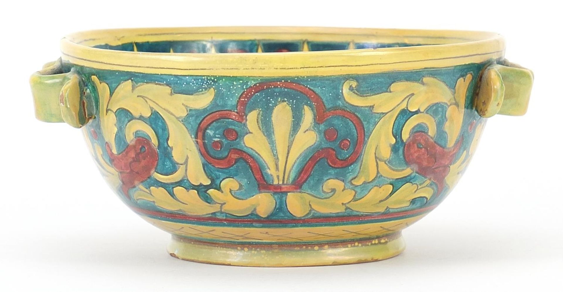 Italian lustre bowl in the style of William de Morgan, 18.5cm in diameter