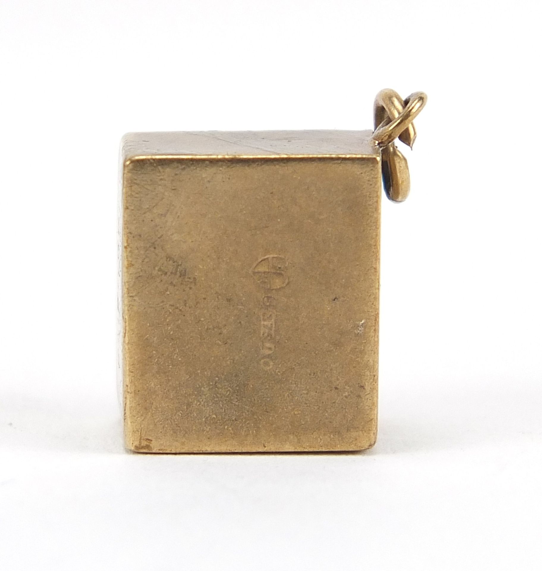 9ct gold emergency ten shilling note charm, 1.2cm wide, 2.3g - Image 6 of 10