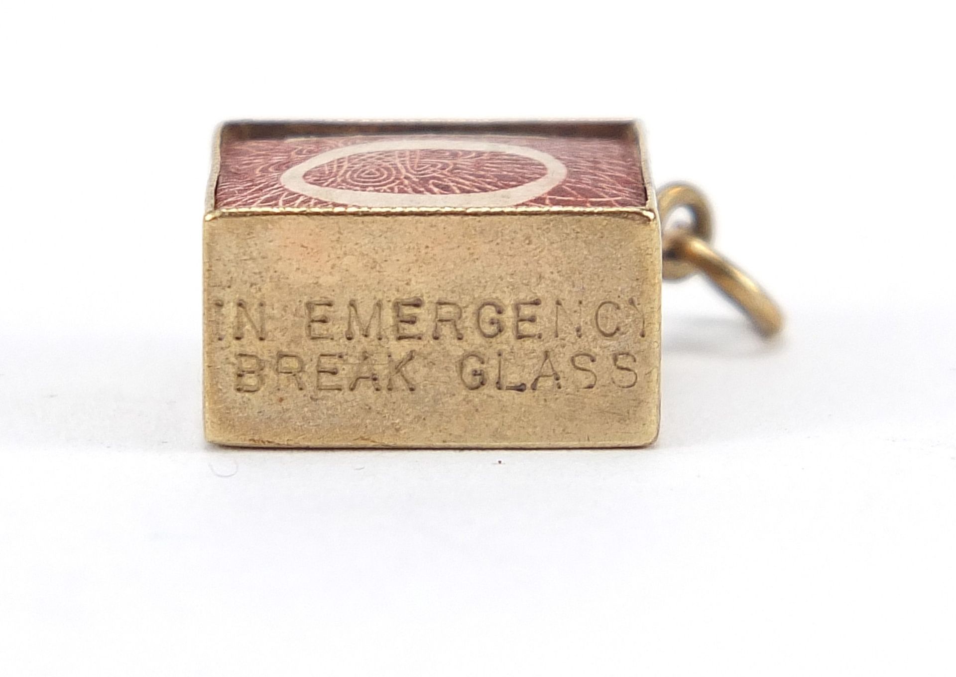 9ct gold emergency ten shilling note charm, 1.2cm wide, 2.3g - Image 9 of 10