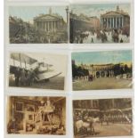 Good large collection of Edwardian and later postcards, some black and white photographic arranged