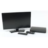 LG 22" TV and Sony DVD player with remotes