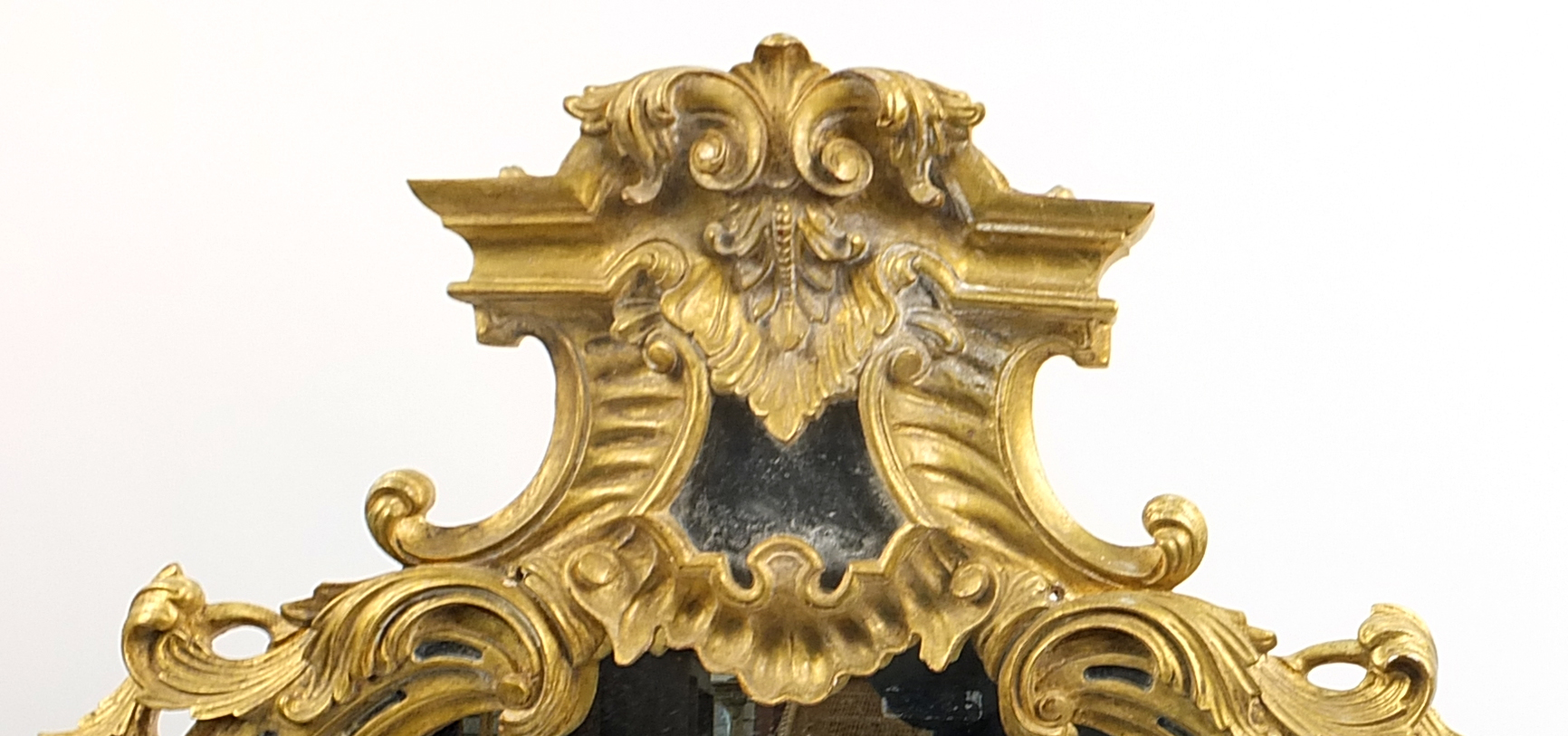 19th century style rectangular gilt framed mirror with acanthus leaf and floral decoration, 147. - Image 2 of 3