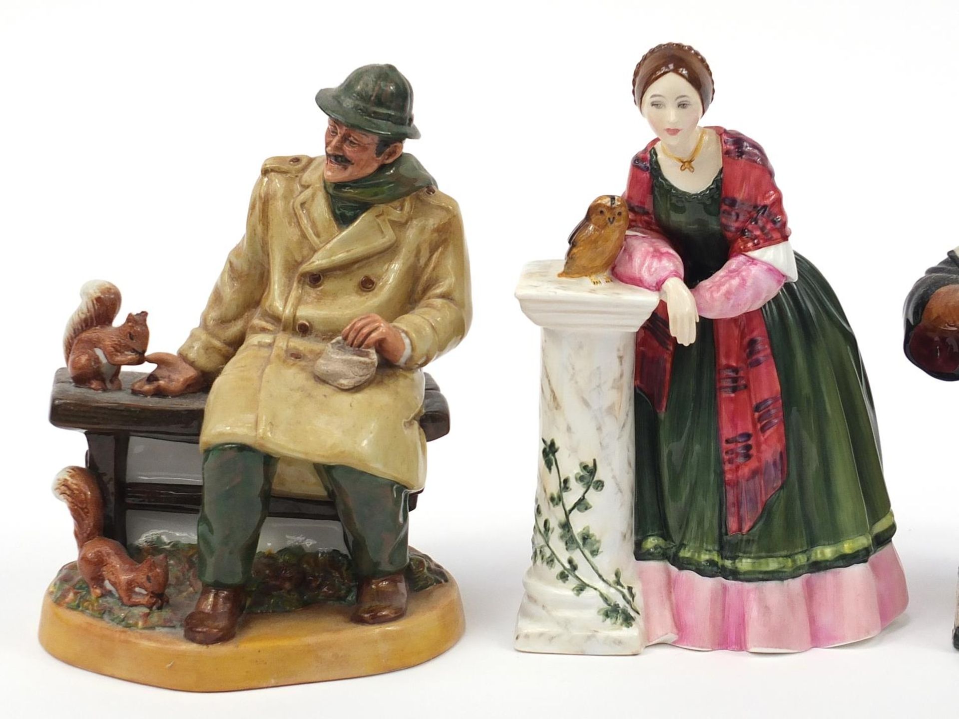 Three Royal Doulton figures comprising The Professor HN2281, Lunchtime HN2485 and Florence - Image 2 of 5