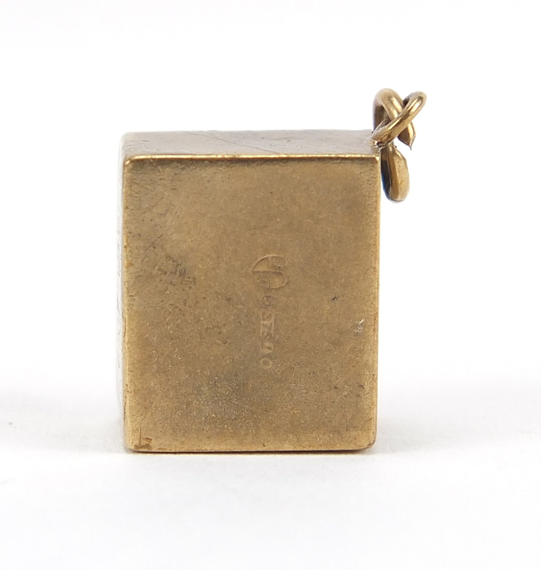 9ct gold emergency ten shilling note charm, 1.2cm wide, 2.3g - Image 5 of 10