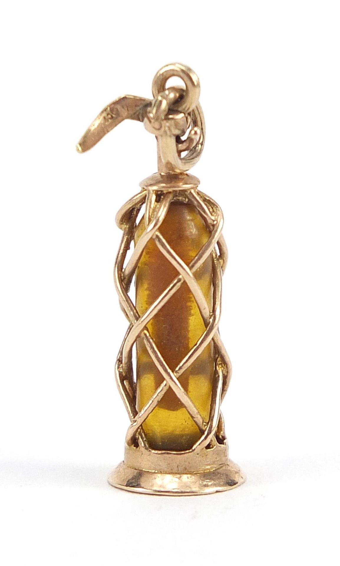 9ct gold soda syphon charm, 2.6cm high, 1.6g - Image 2 of 8