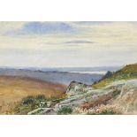 Mountainous landscape, Whitby, watercolour, indistinctly signed, possibly S Stideton, inscribed