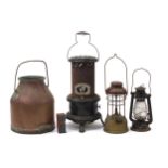 Vintage items including a Tilley lamp and a Valor Junior 56 stove, the largest 50cm high