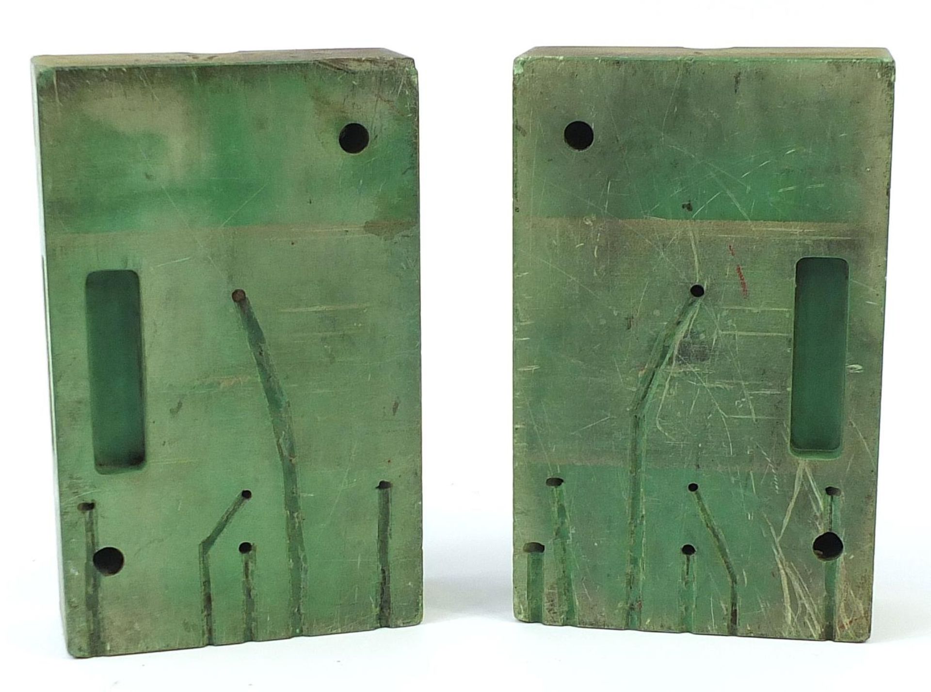 Industrial painted wood two piece foundry mould impressed Freinrail boite, 29cm high - Image 2 of 3