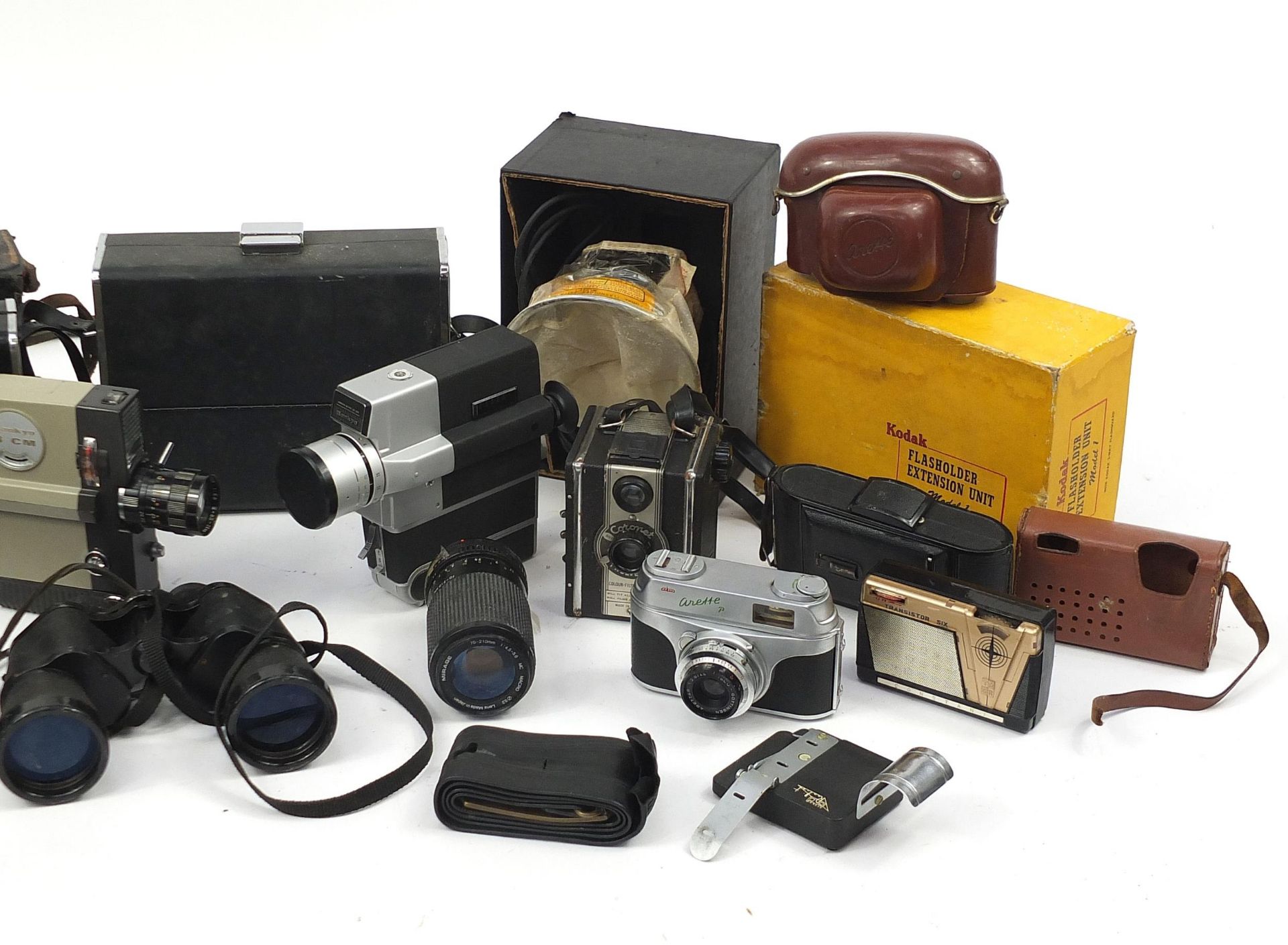 Vintage cameras and binoculars including Kodak Flasholder extension unit and Miranda 10 x 50 - Image 3 of 3