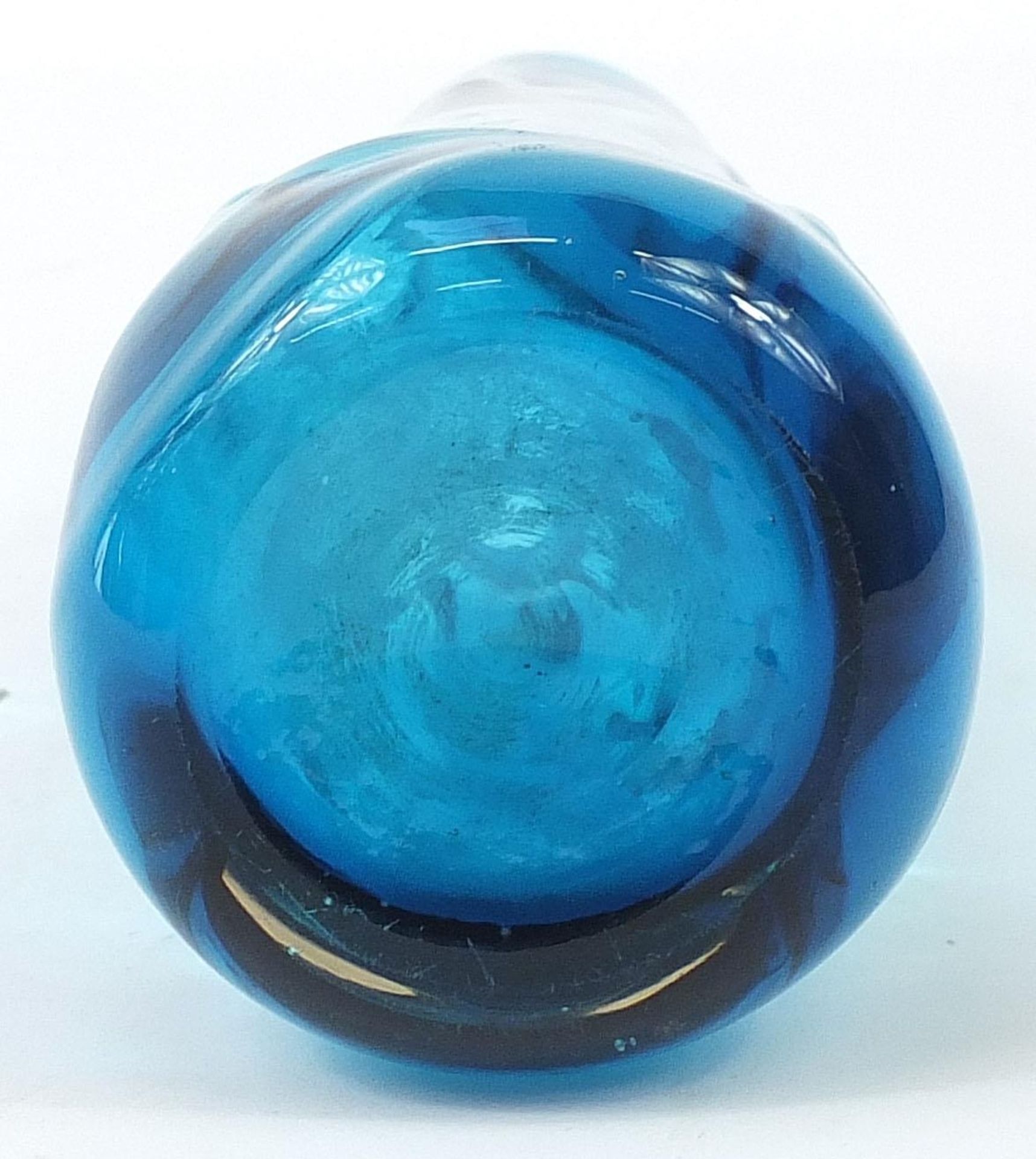 Whitefriars aqua blue knobbly glass vase, 25cm high - Image 3 of 3