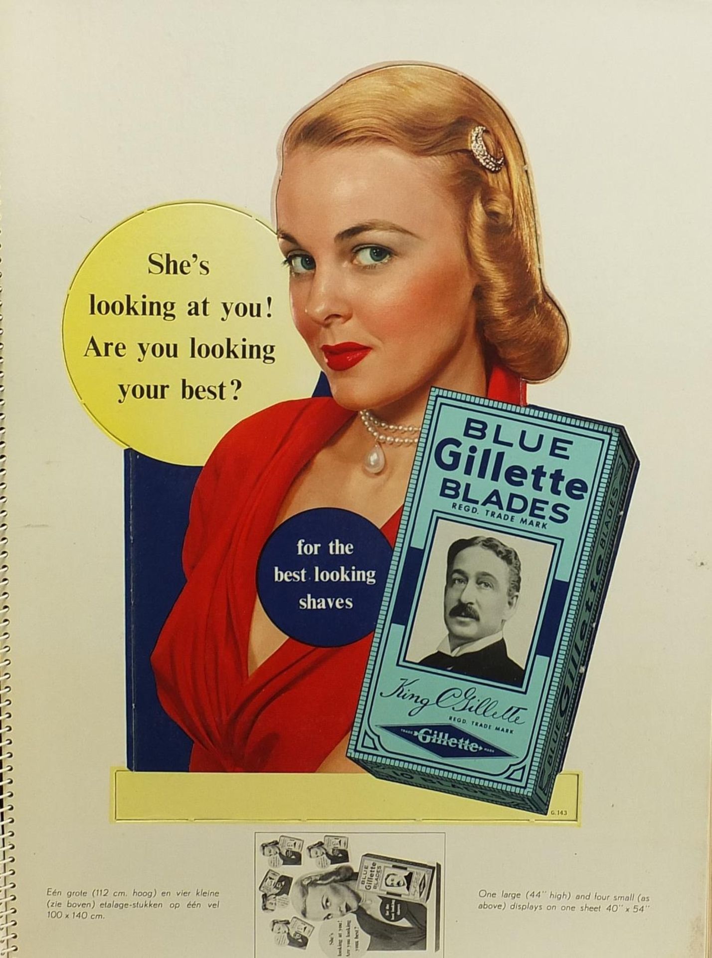 Large Smeets Photo-Offset advertising hardback book including Gillette advert layout, with wrap - Image 2 of 6