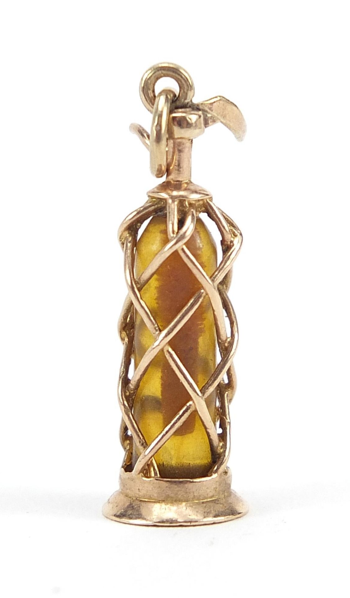 9ct gold soda syphon charm, 2.6cm high, 1.6g - Image 3 of 8