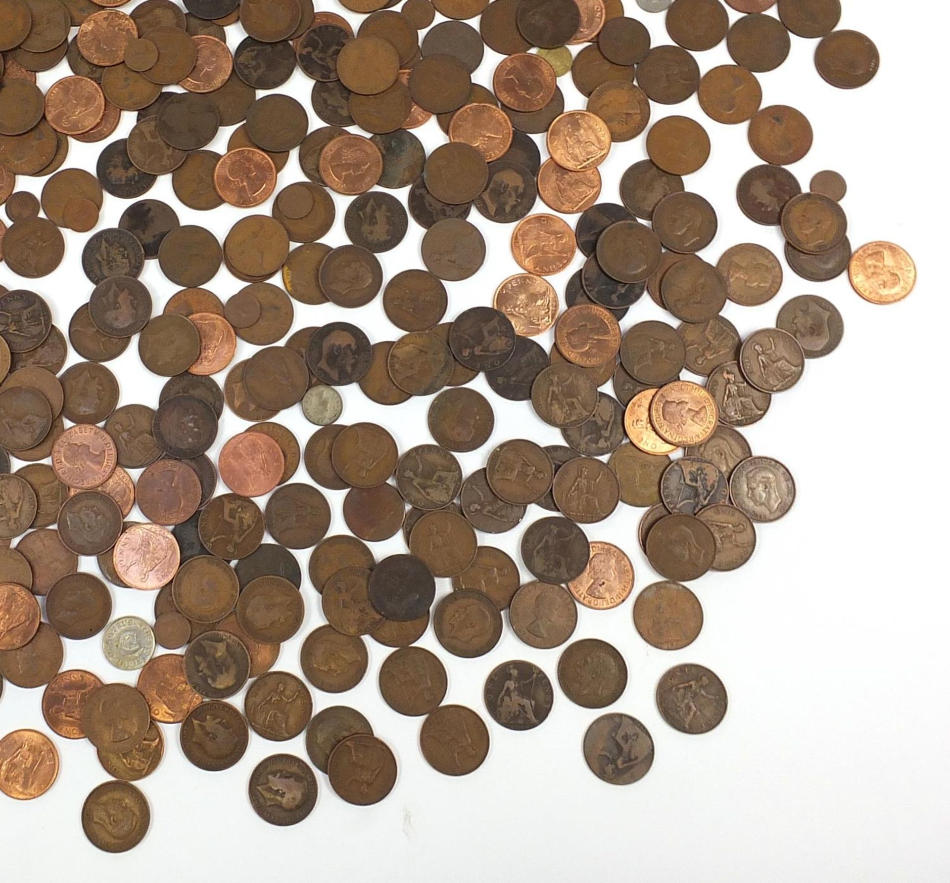 Extensive collection of mostly British pre decimal pennies, half pennies and thrupenny bits - Image 7 of 7