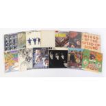 Beatles and related vinyl LP's including Sgt Pepper's Lonely Heart's Club Band with cut out, A
