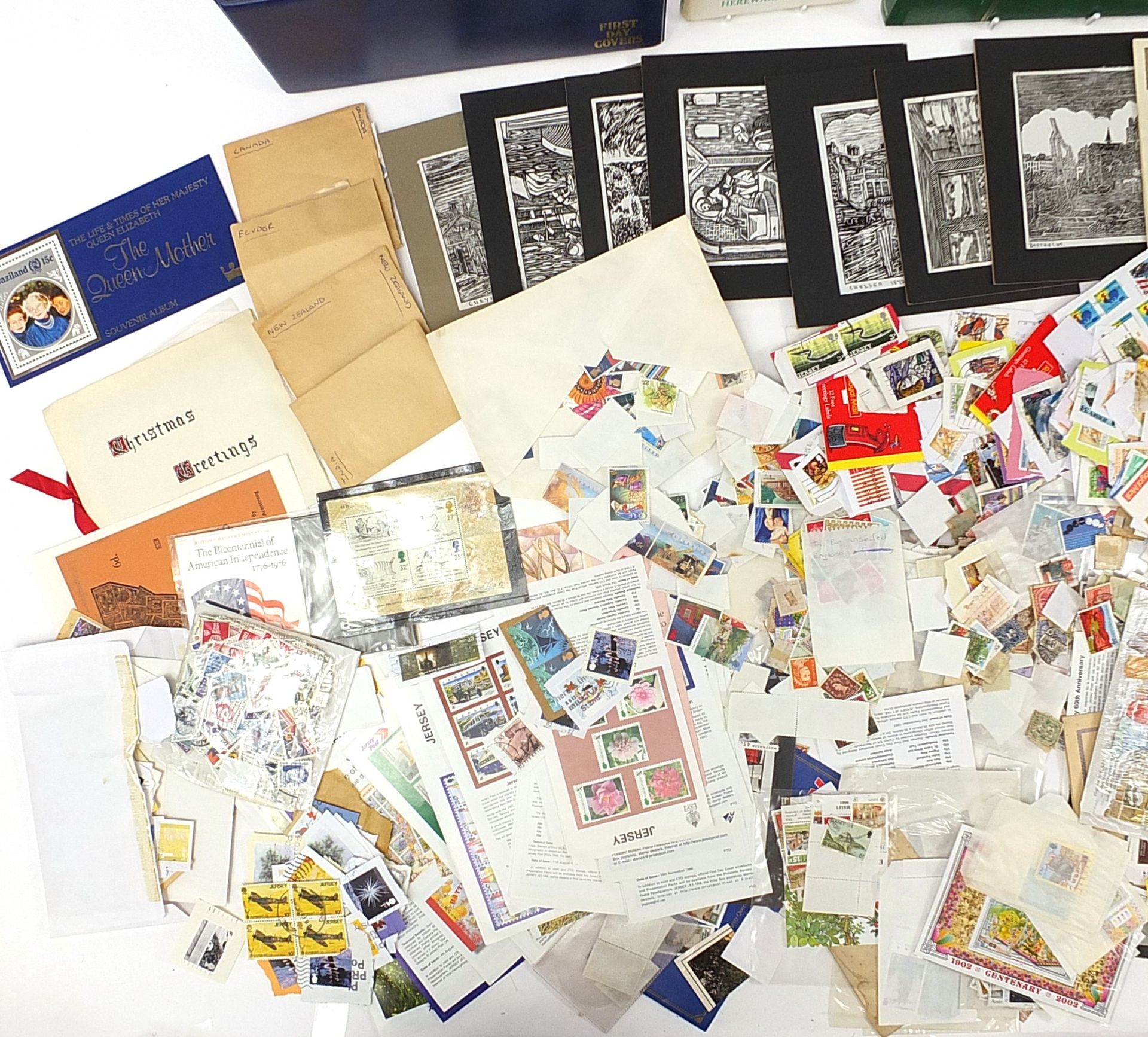 Collection of antique and later world stamps, including some loose and some arranged in albums - Image 5 of 9