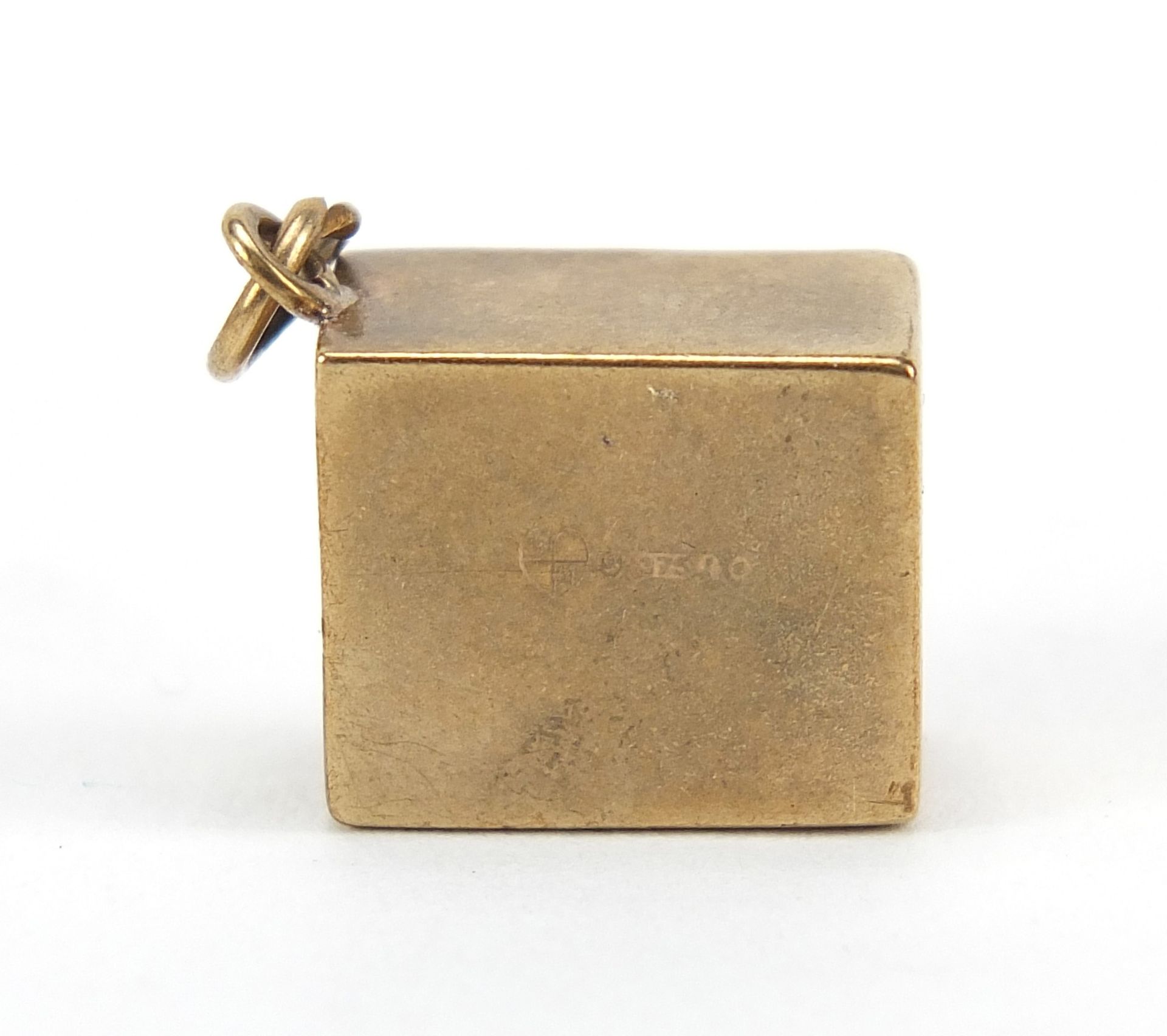 9ct gold emergency ten shilling note charm, 1.2cm wide, 2.3g - Image 8 of 10