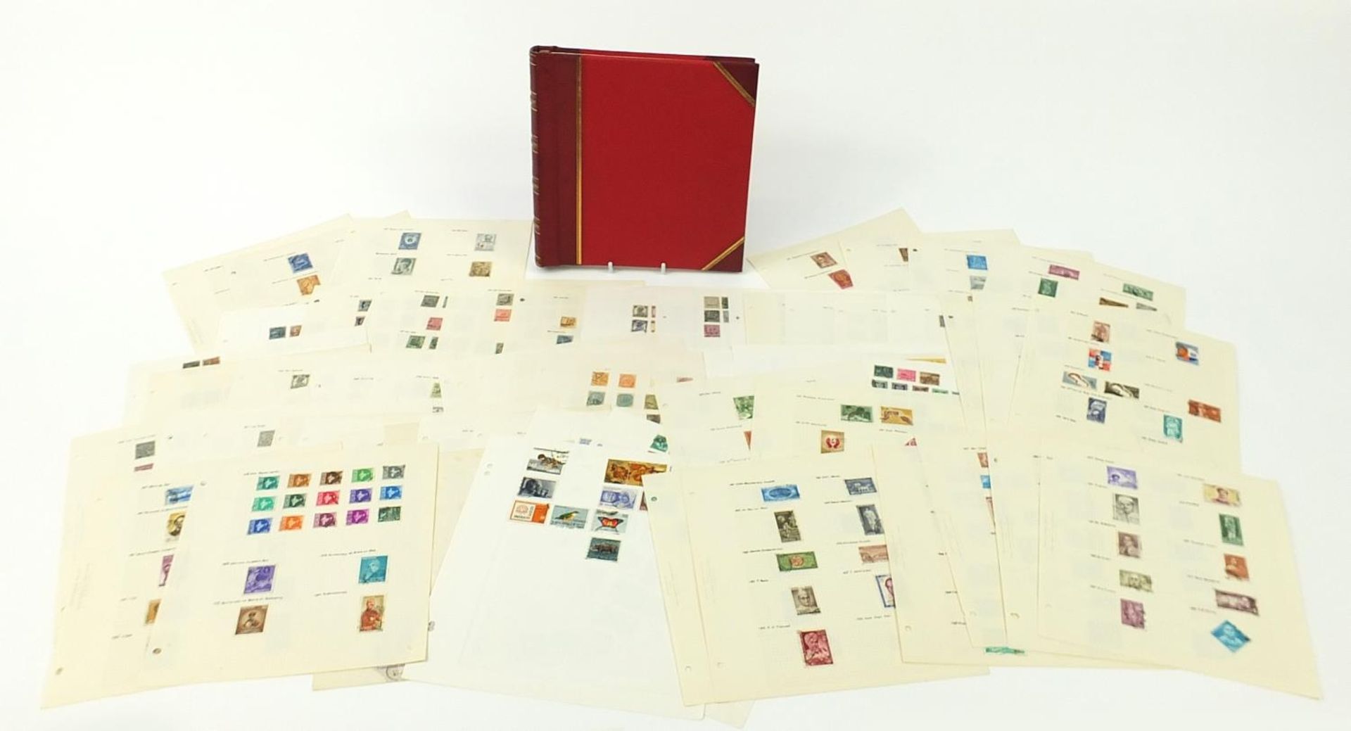 India collection of early stamps arranged in albums and on sheets