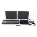 Bang & Olufsen audio equipment comprising Beocenter 8500 with remote control, turntable, pair of