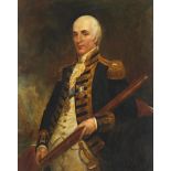 After Henry William Pickersgill - Portrait of Admiral Alexander John Ball holding a telescope, naval