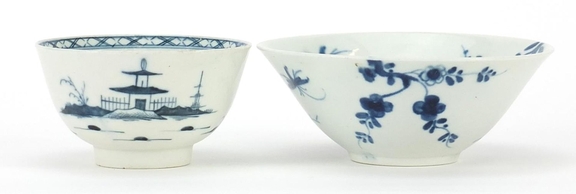 Two Worcester blue and white porcelain bowls, the largest 11cm in diameter - Image 2 of 3