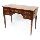 Sorrento design writing desk with five drawers, 79cm H x 110cm W x 52cm D