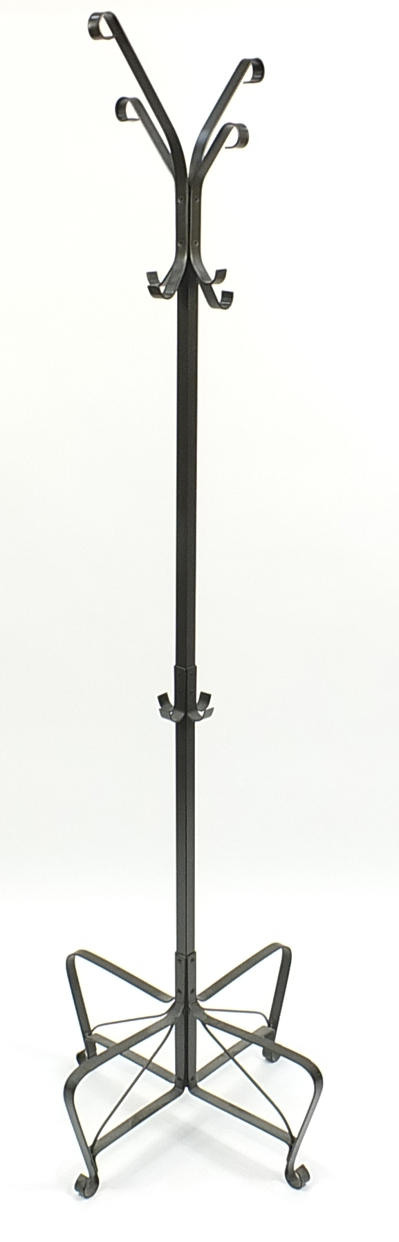 Industrial style metal coat stand, 191cm high