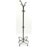 Industrial style metal coat stand, 191cm high