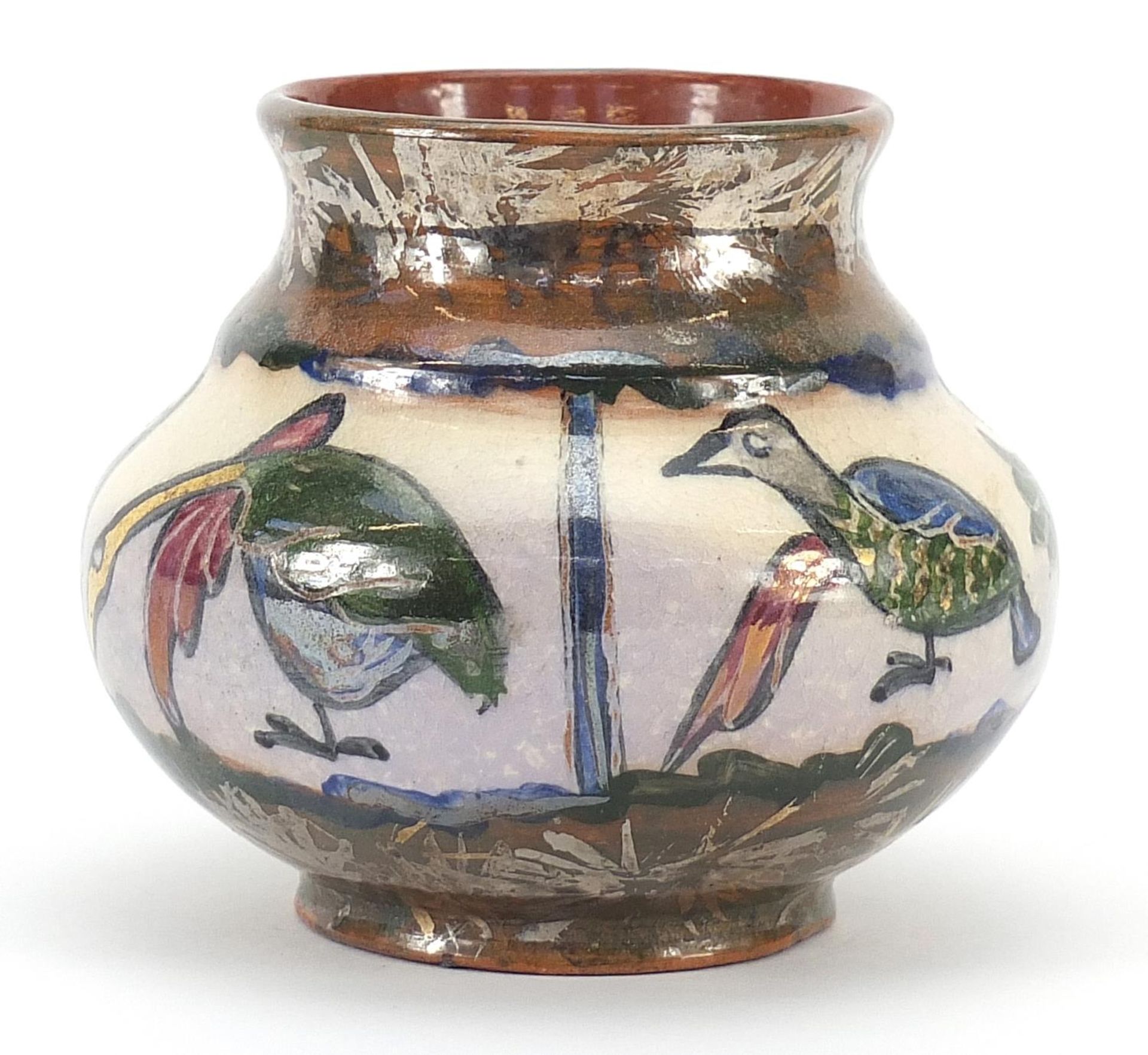 Continental lustre vase in the style of William de Morgan style, 8cm high - Image 2 of 3