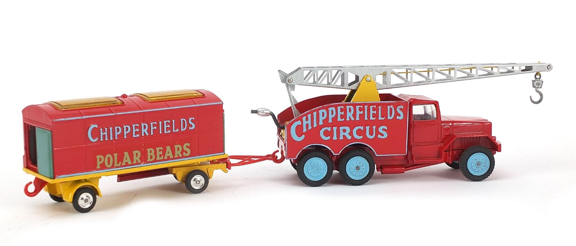 Corgi Toys Major Chipperfield's Circus crane, truck and cage with box, gift set no 12 - Image 3 of 5