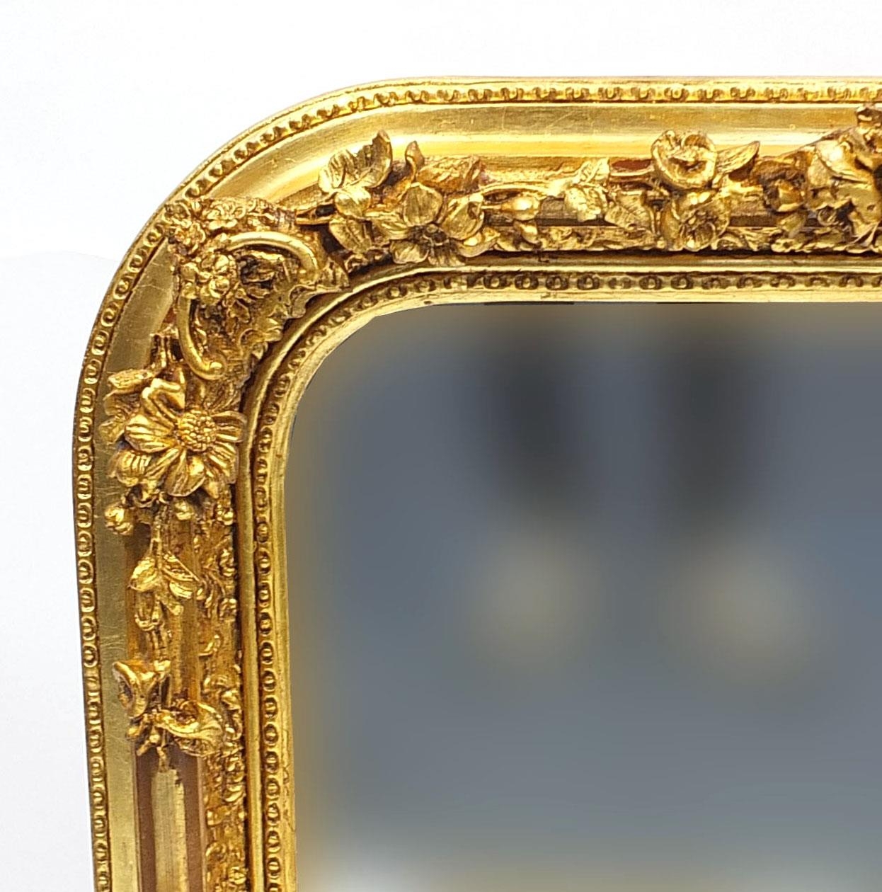 Large ornate gilt framed wall hanging mirror with bevelled glass, 140cm x 97cm - Image 3 of 4