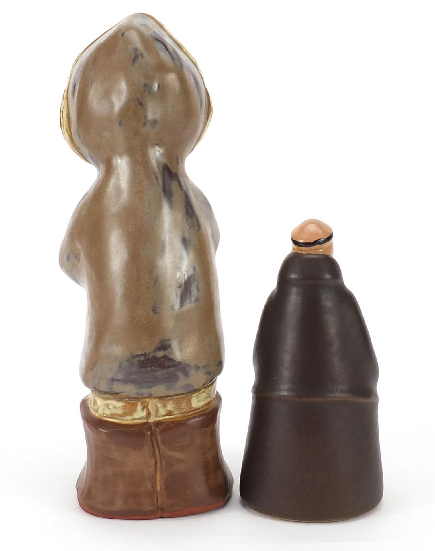 Scandinavian figure of a monk by Enkoping and one other, the largest 24.5cm high - Bild 2 aus 3