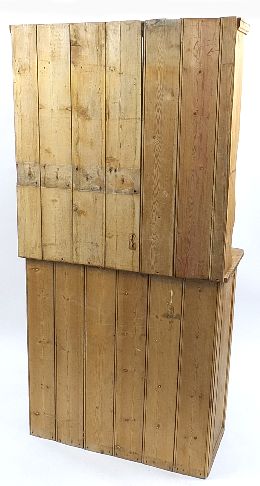 Pine dresser with open plate rack above a drawer and cupboard base, 182cm H x 90cm W x 44cm D - Image 2 of 2