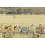 Thomas John Coates - The Empty Chair, Durban, cricketing interest signed watercolour, mounted,