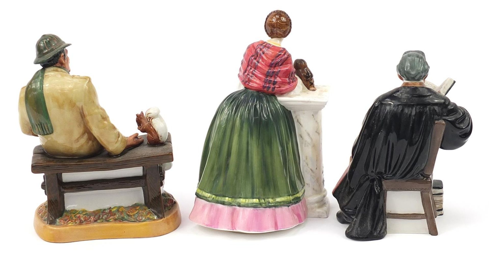 Three Royal Doulton figures comprising The Professor HN2281, Lunchtime HN2485 and Florence - Image 4 of 5