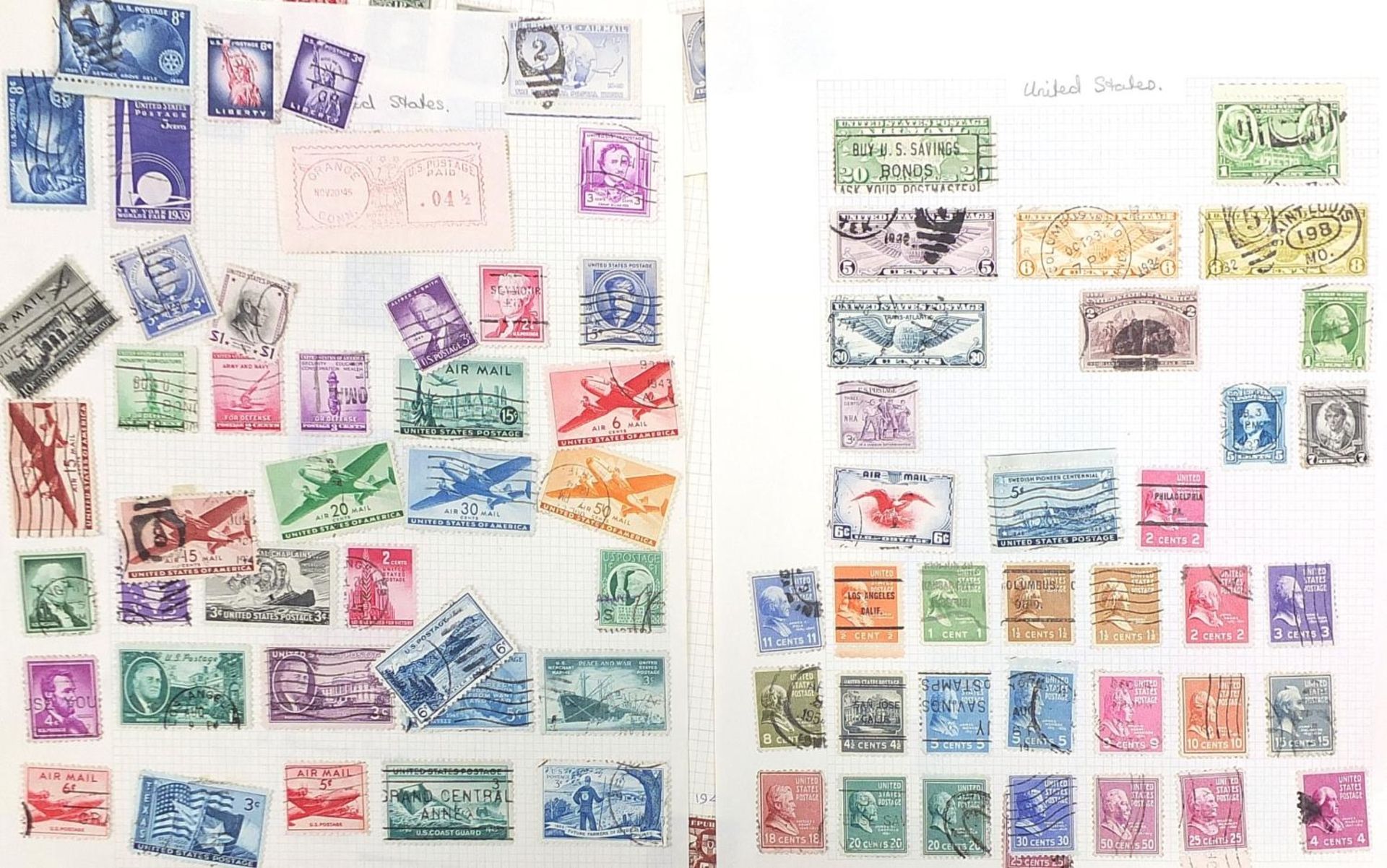 Collection of antique and later world stamps, including some loose and some arranged in albums - Image 9 of 9