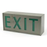 Illuminated Exit sign, 20cm H x 43cm W 12cm D