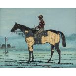 Orlando, Winner of the Derby, 1844, horse racing interest reverse glass painted panel, mounted and