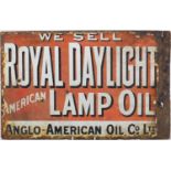 Royal Daylight American Lamp Oil enamel advertising sign, 57cm x 36cm