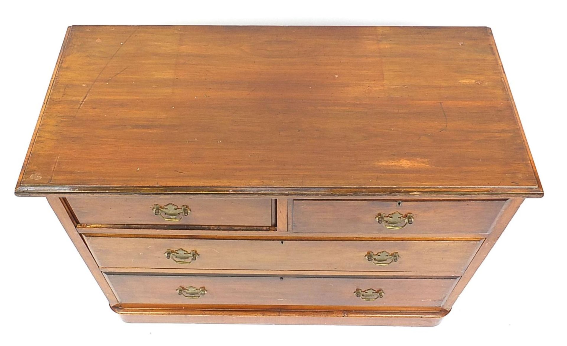 Edwardian mahogany four drawer chest, 80cm H x 107cm W x 50cm D - Image 3 of 4