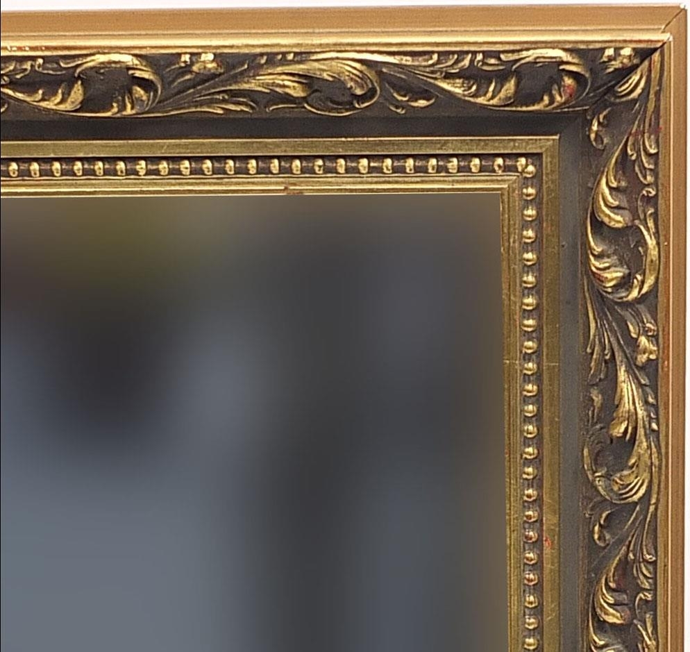 Ornate gilt framed wall hanging mirror with bevelled glass, 90cm x 65cm - Image 2 of 3