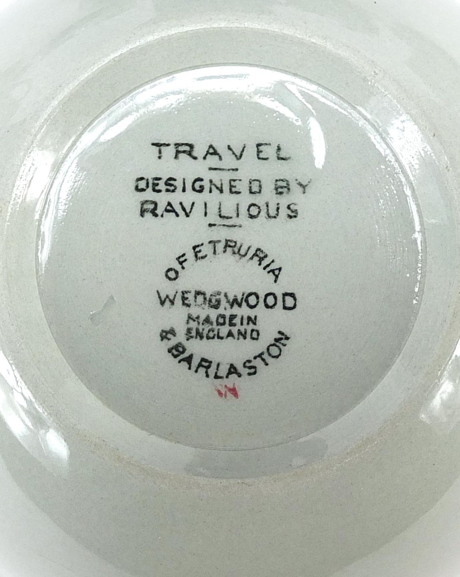 Wedgwood Travel pattern six place coffee service designed by Eric Ravilious, the coffee pot 16.5cm - Image 4 of 4