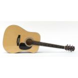 Squire by Fender, six string wooden acoustic guitar model SA-105