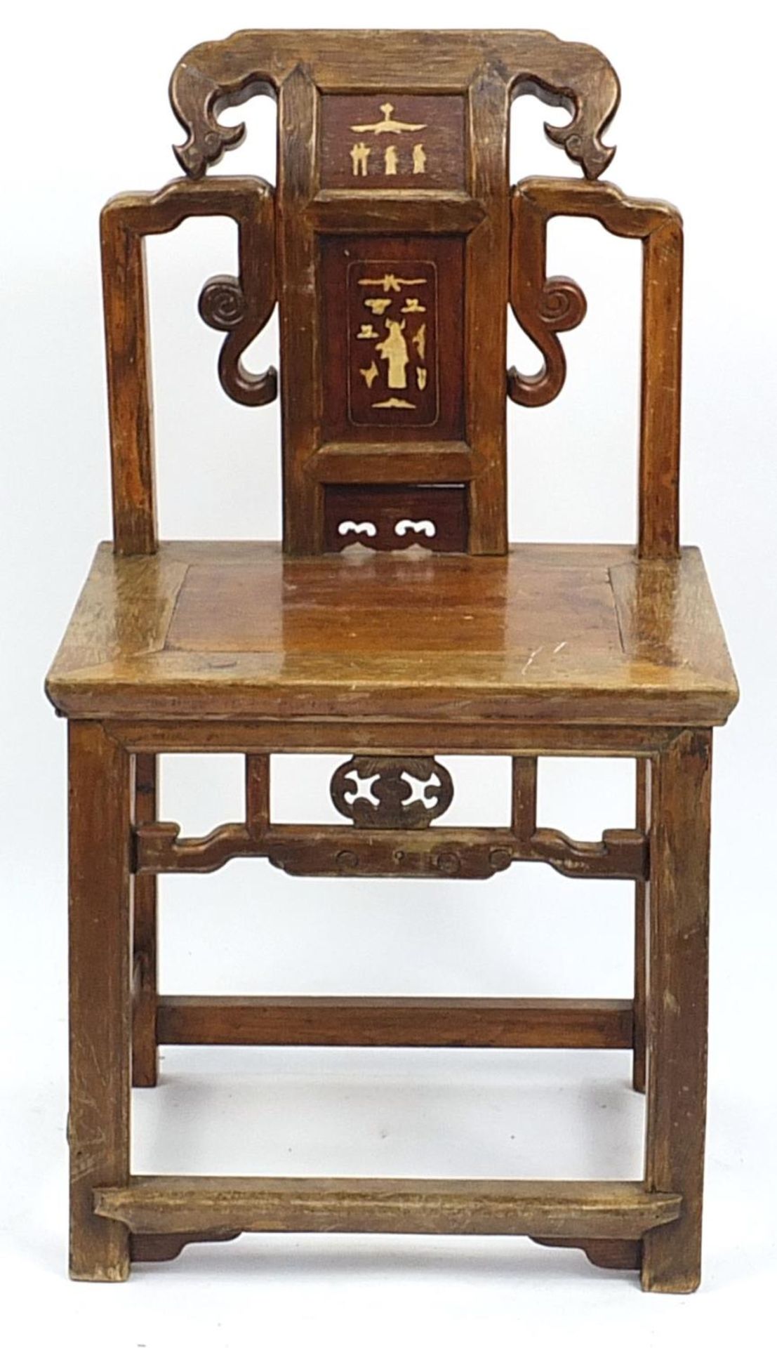 Chinese hardwood chair, 88.5cm high - Image 2 of 3