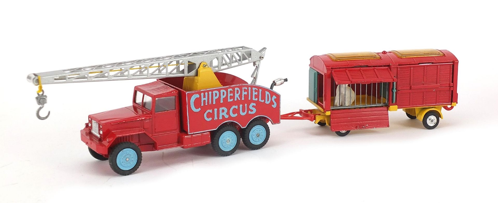 Corgi Toys Major Chipperfield's Circus crane, truck and cage with box, gift set no 12 - Image 2 of 5