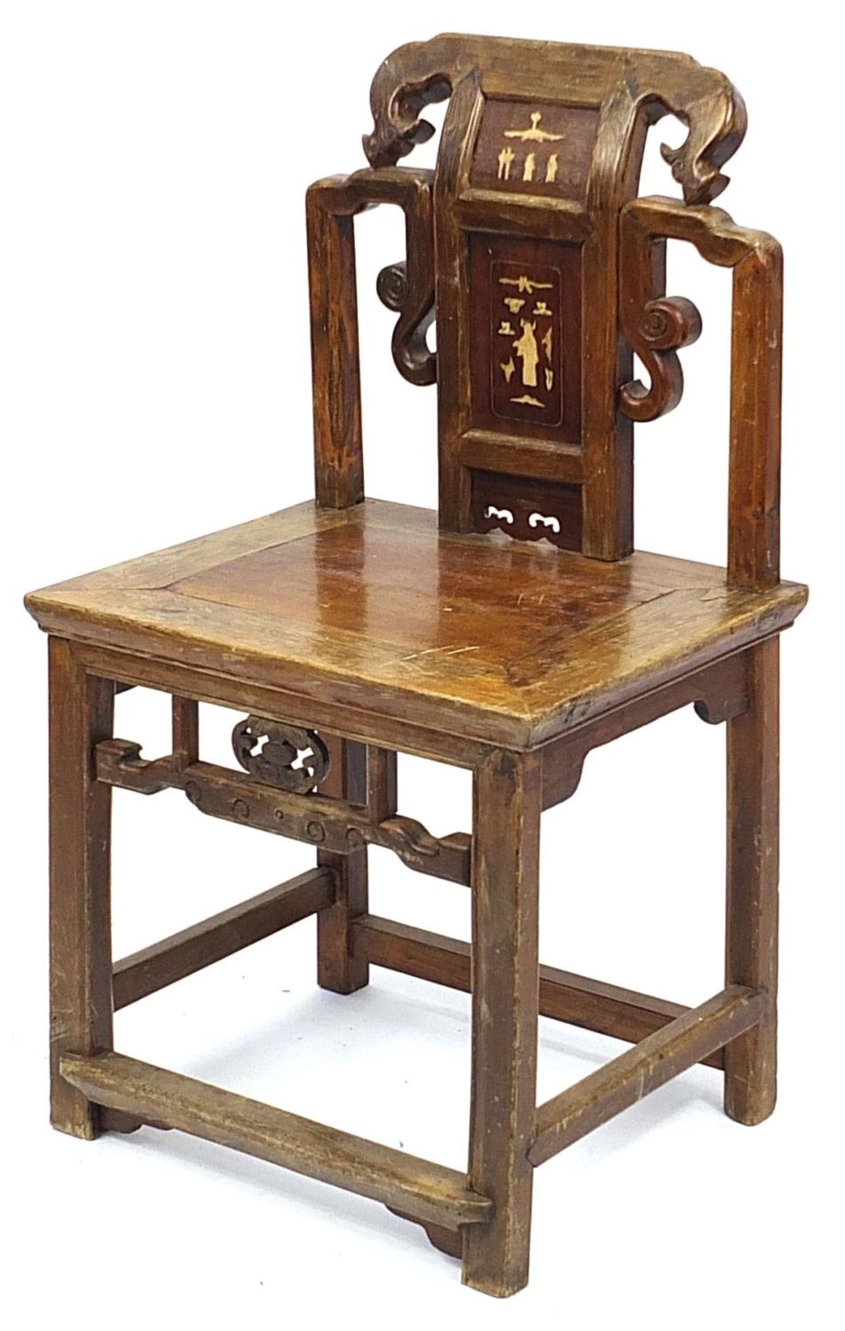 Chinese hardwood chair, 88.5cm high