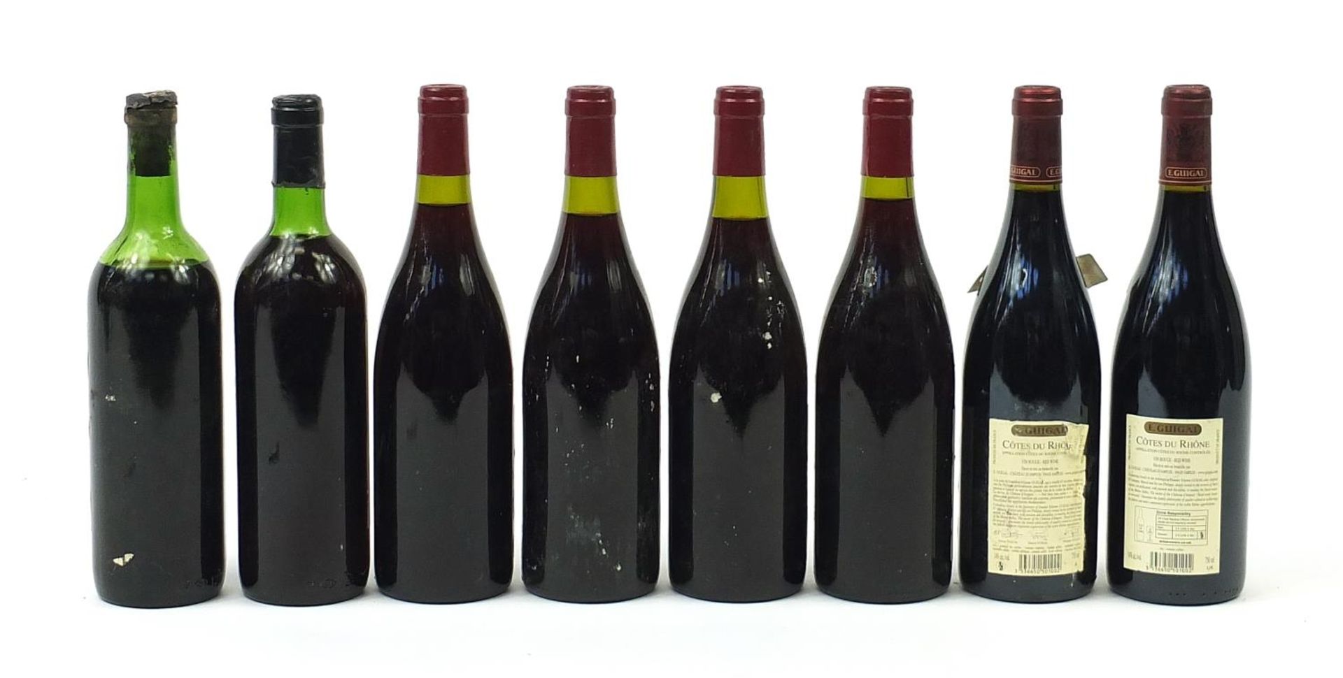 Eight vintage and later bottles of red wine comprising two bottles of 1976 Chateau Les Vieilles - Image 2 of 2