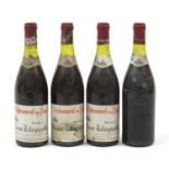 Four bottles of 1979 Vieux Telegraphe Chateauneuf du Pape red wine