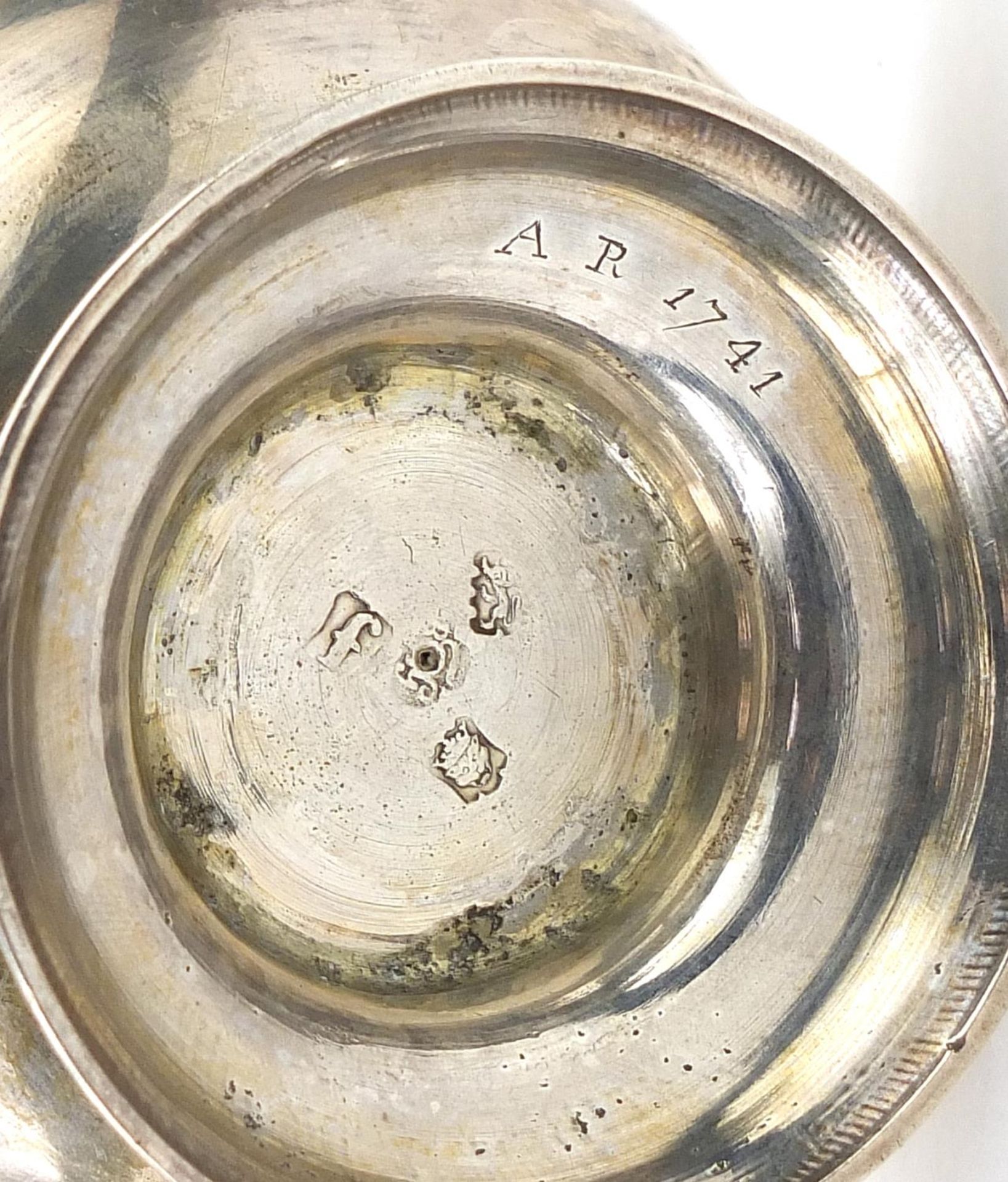 Richard Gurney & Thomas Cook, George II silver footed bowl and cover engraved with a crest, London - Image 4 of 4